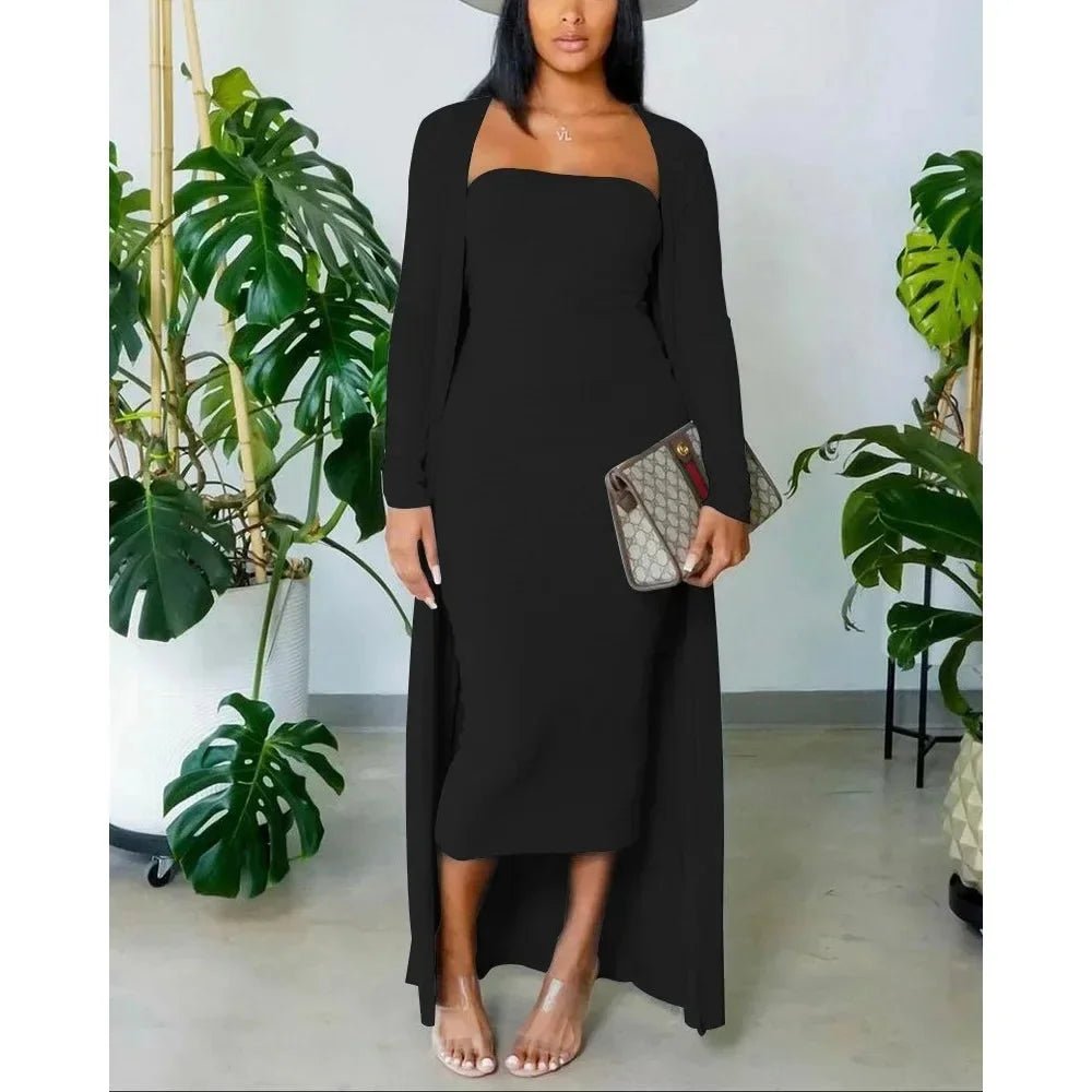 Floral Trench Dress with Cloak - HalleBeauty